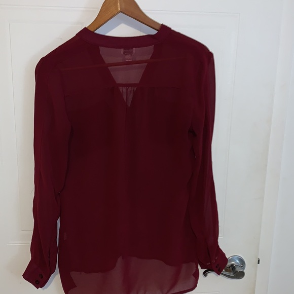 Dynamite sheer chiffon long sleeves sexy blouse - Picture 4 of 4